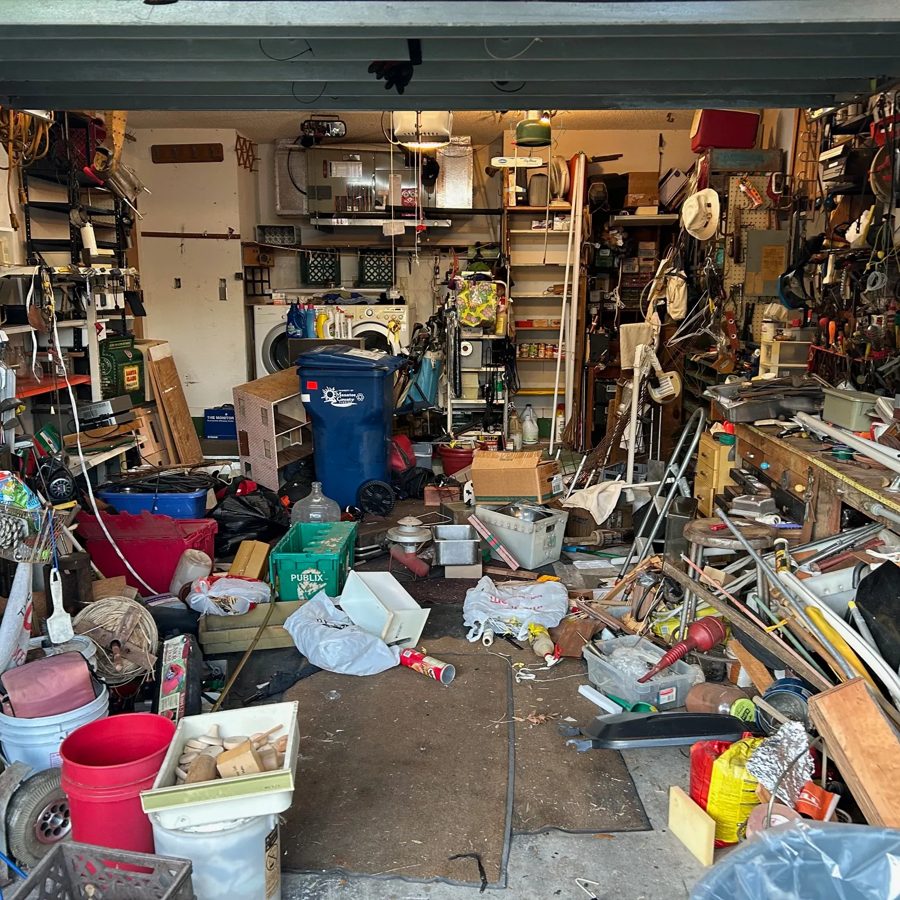Garage junk removal, before